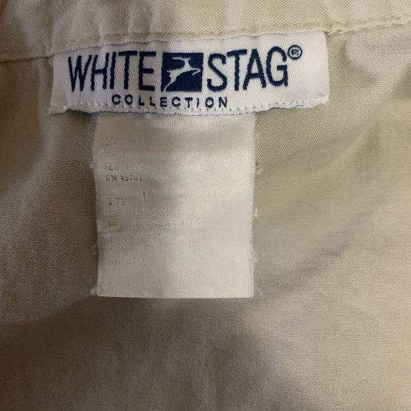 WHITE STAG TAN/BEIGE BUTTON FRONT VEST LARGE-EUC - Picture 8 of 8
